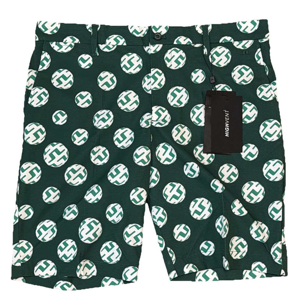 J Lindeberg Tim High Vent Golf Shorts Rain Forest Green‎ Size 32x9 (act 35x9)